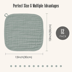 BAMBOO QUEEN washcloths closeup of soft texture for newborn care