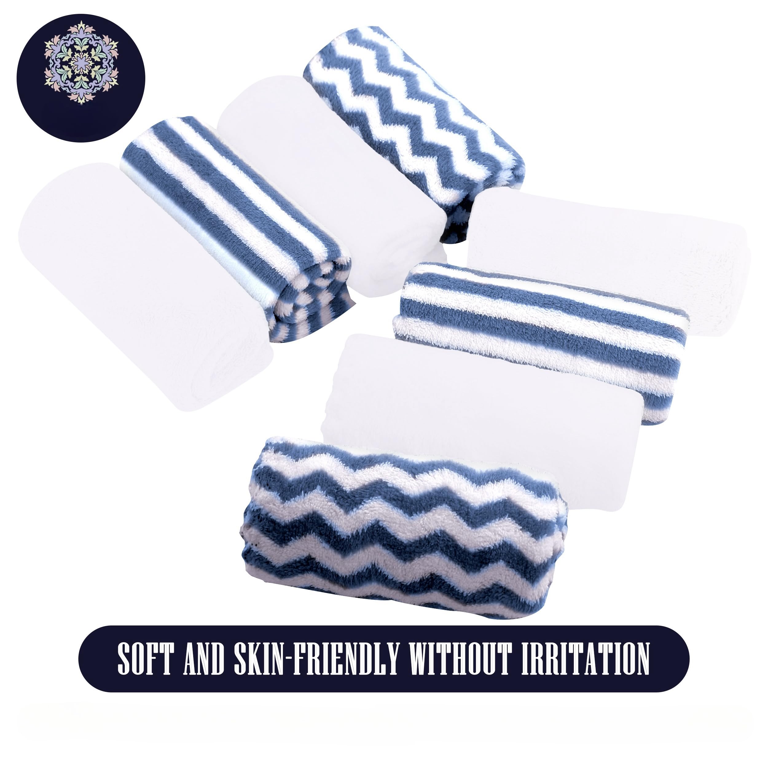 Bamboo Queen baby washcloths ultra-soft texture ideal for gentle cleaning.