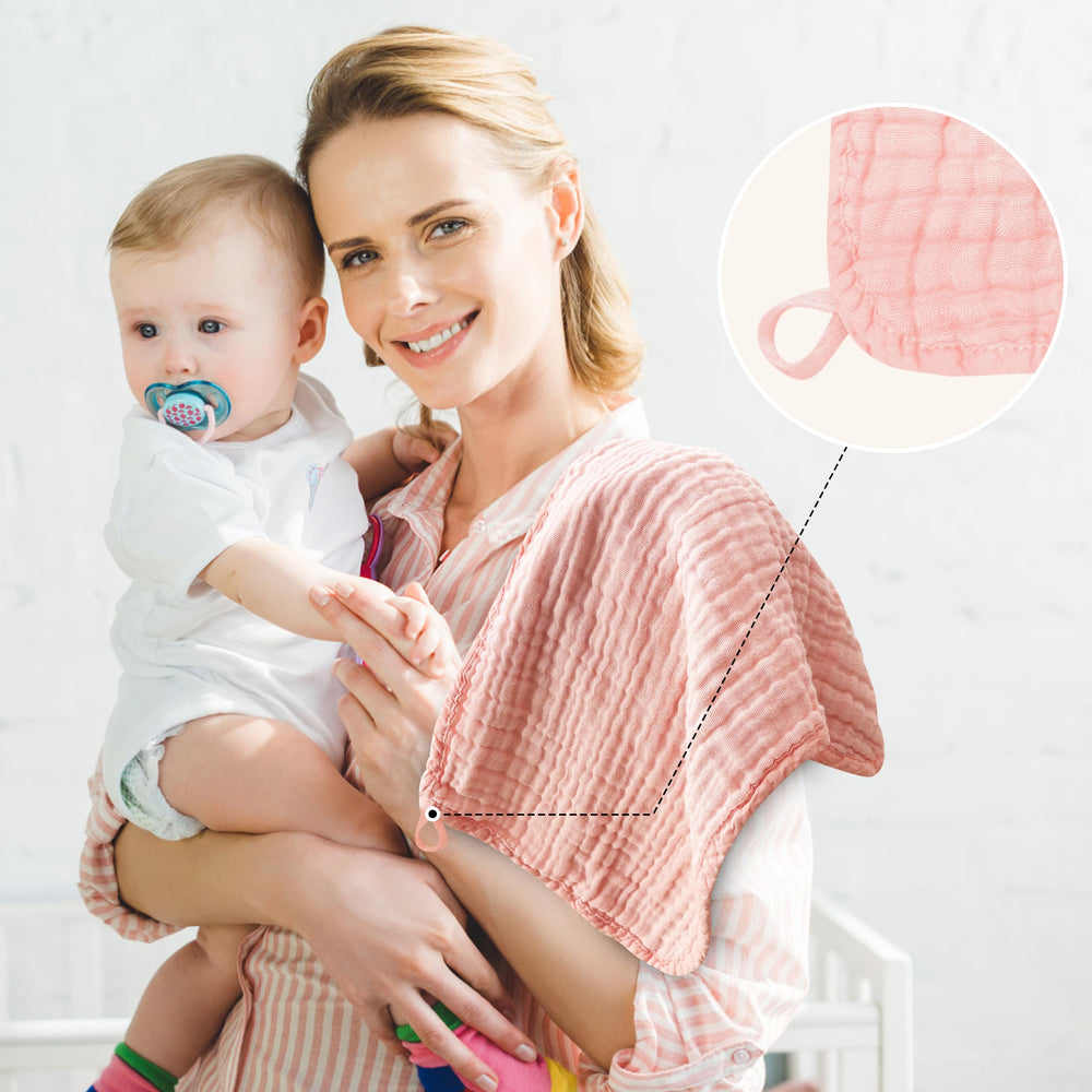 BAMBOO QUEEN four-layer design burp cloth for spill protection