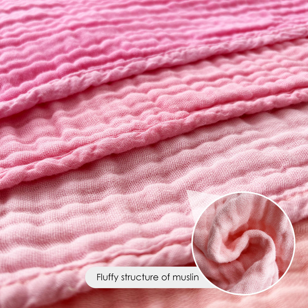 BAMBOO QUEEN 12-pack burp cloth set in pink, purple, sakura colors