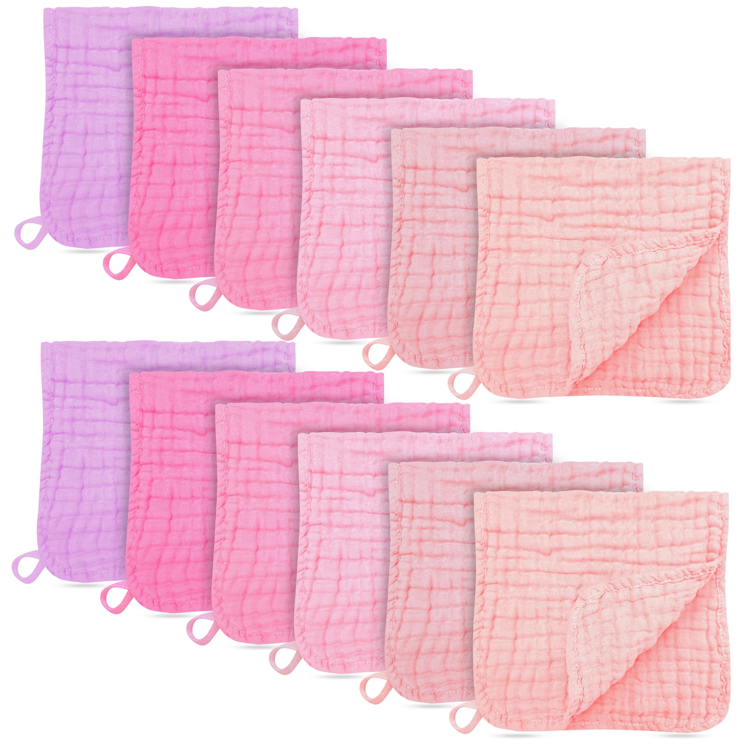 BAMBOO QUEEN pink sakura burp cloths, 20x10 inches, gentle spill protection