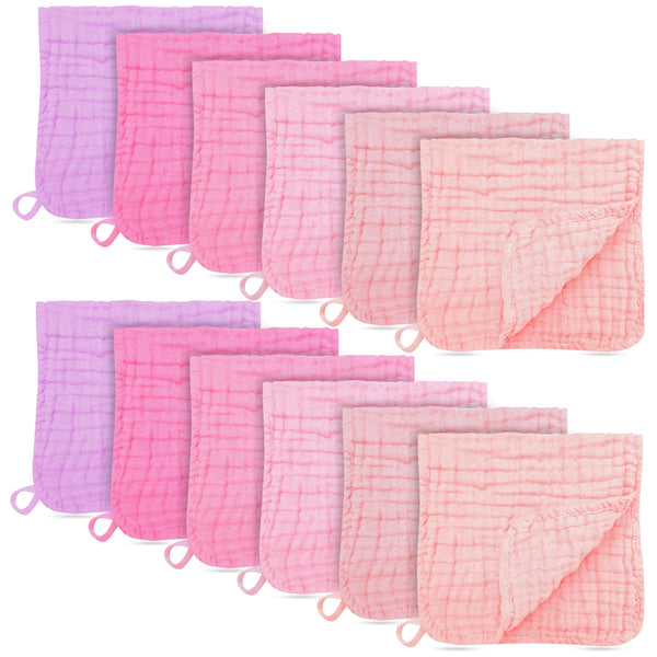 BAMBOO QUEEN pink sakura burp cloths, 20x10 inches, gentle spill protection