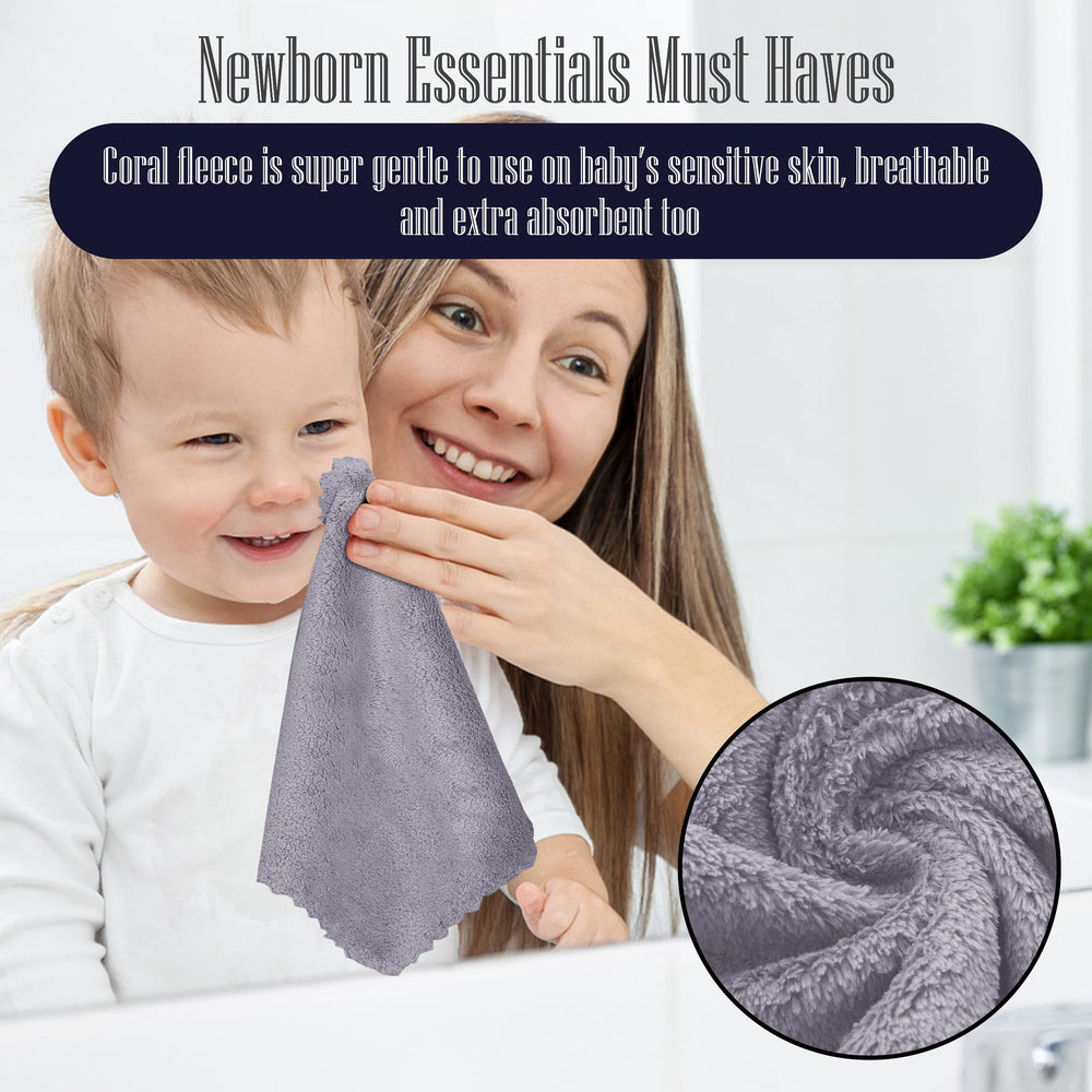 Family-friendly BAMBOO QUEEN washcloths for babies through toddlers