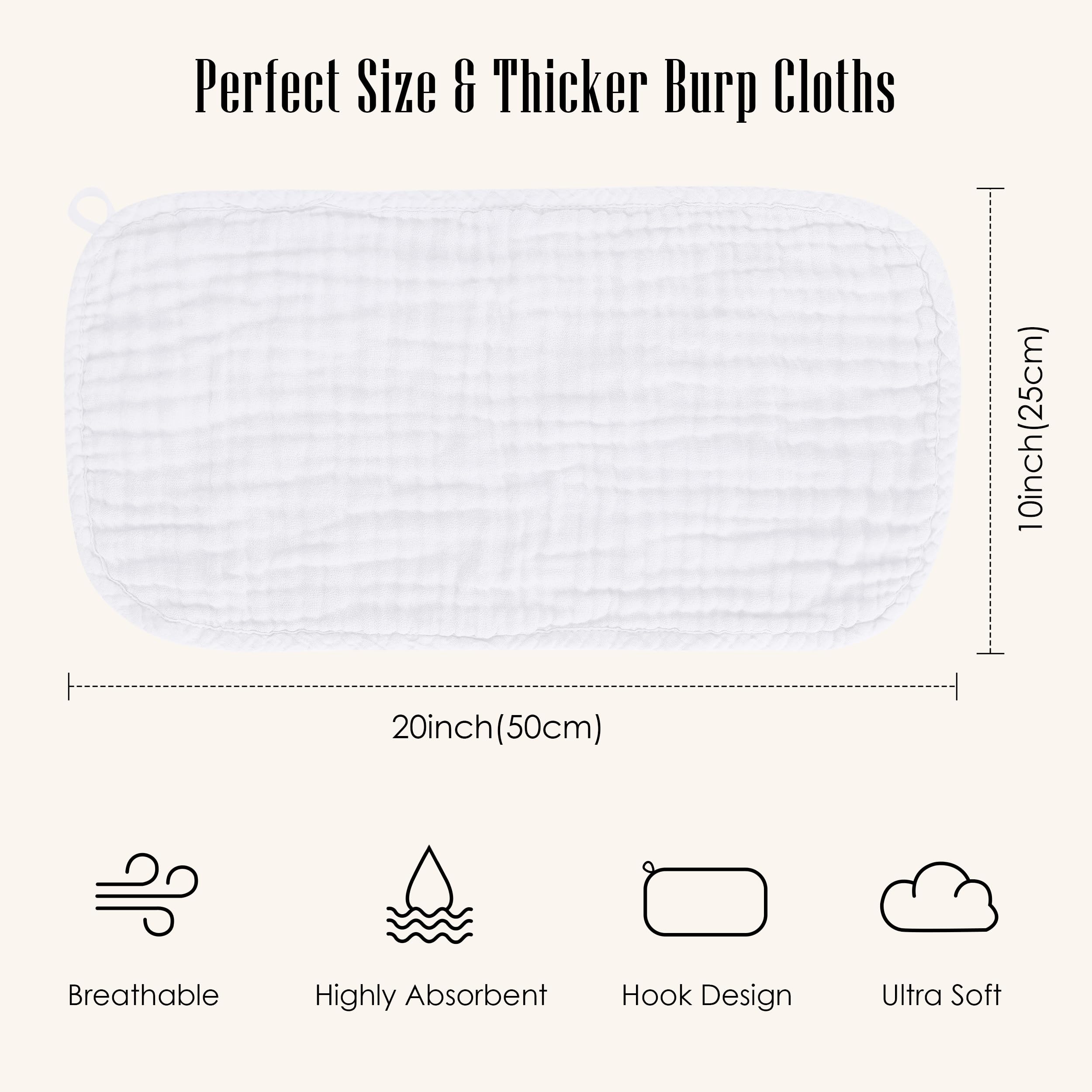 BAMBOO QUEEN four-layer cloth highlights absorbent design for spills.
