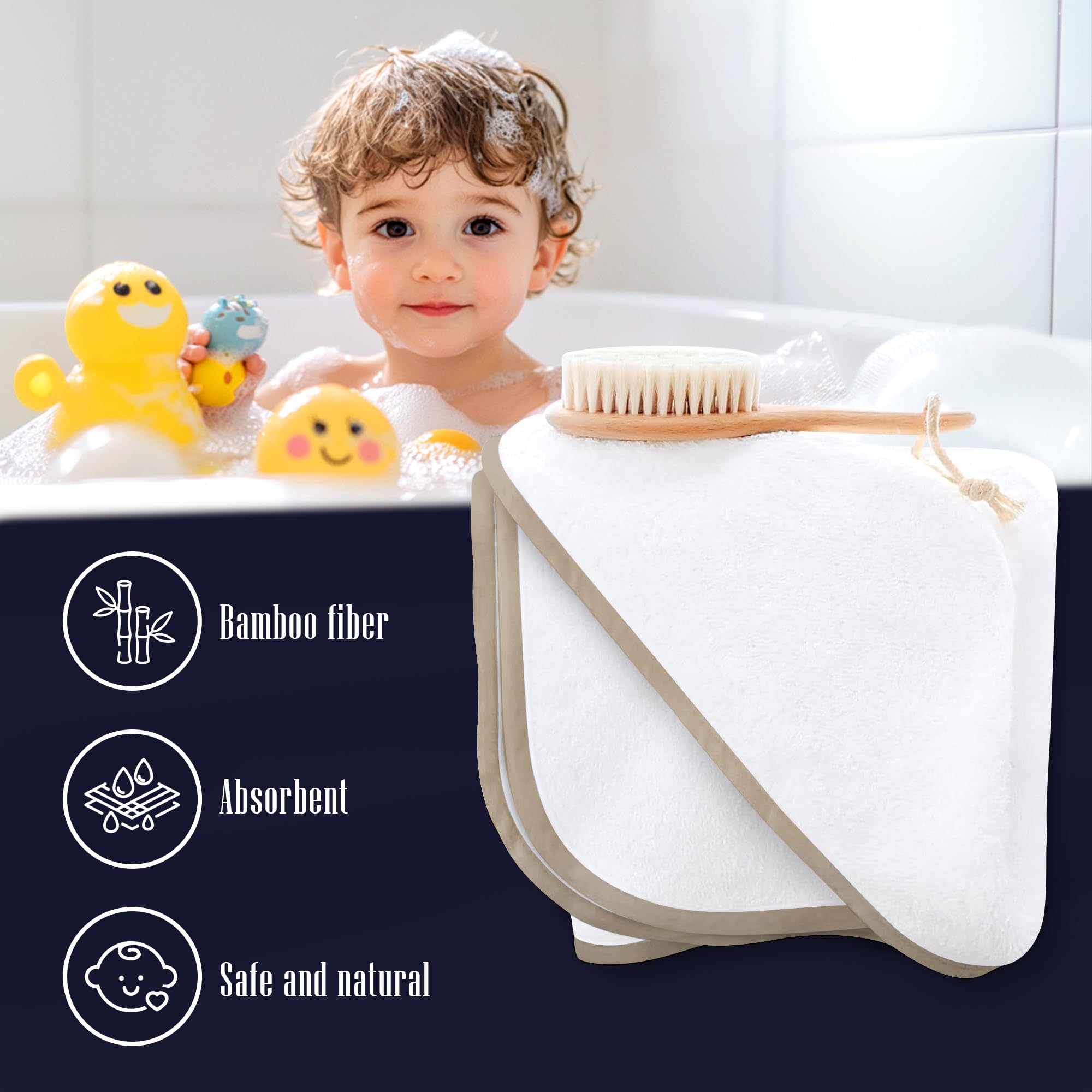 BAMBOO QUEEN 500 GSM hooded towel absorbs moisture quickly.