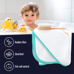 BAMBOO QUEEN 37.5x37.5 hooded towel for kids, big and cozy