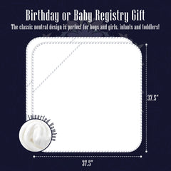 BAMBOO QUEEN hooded towel in white and grey design, ideal for bath time warmth and comfort.