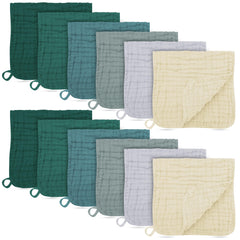 BAMBOO QUEEN ivory muslin burp cloths, soft and absorbent for drool and spills