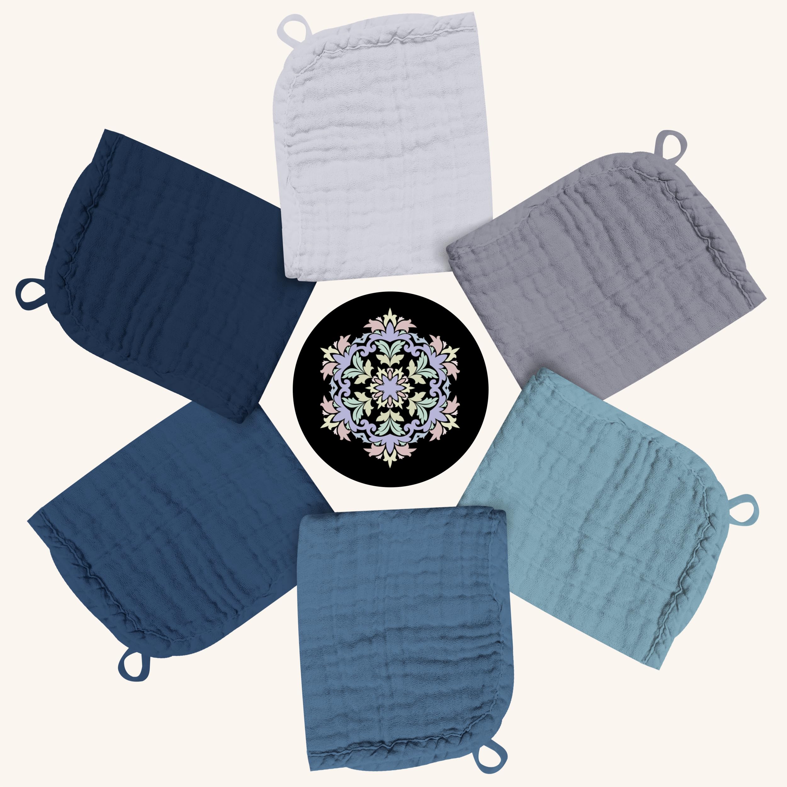 BAMBOO QUEEN muslin burp cloths absorbent and breathable for messes.