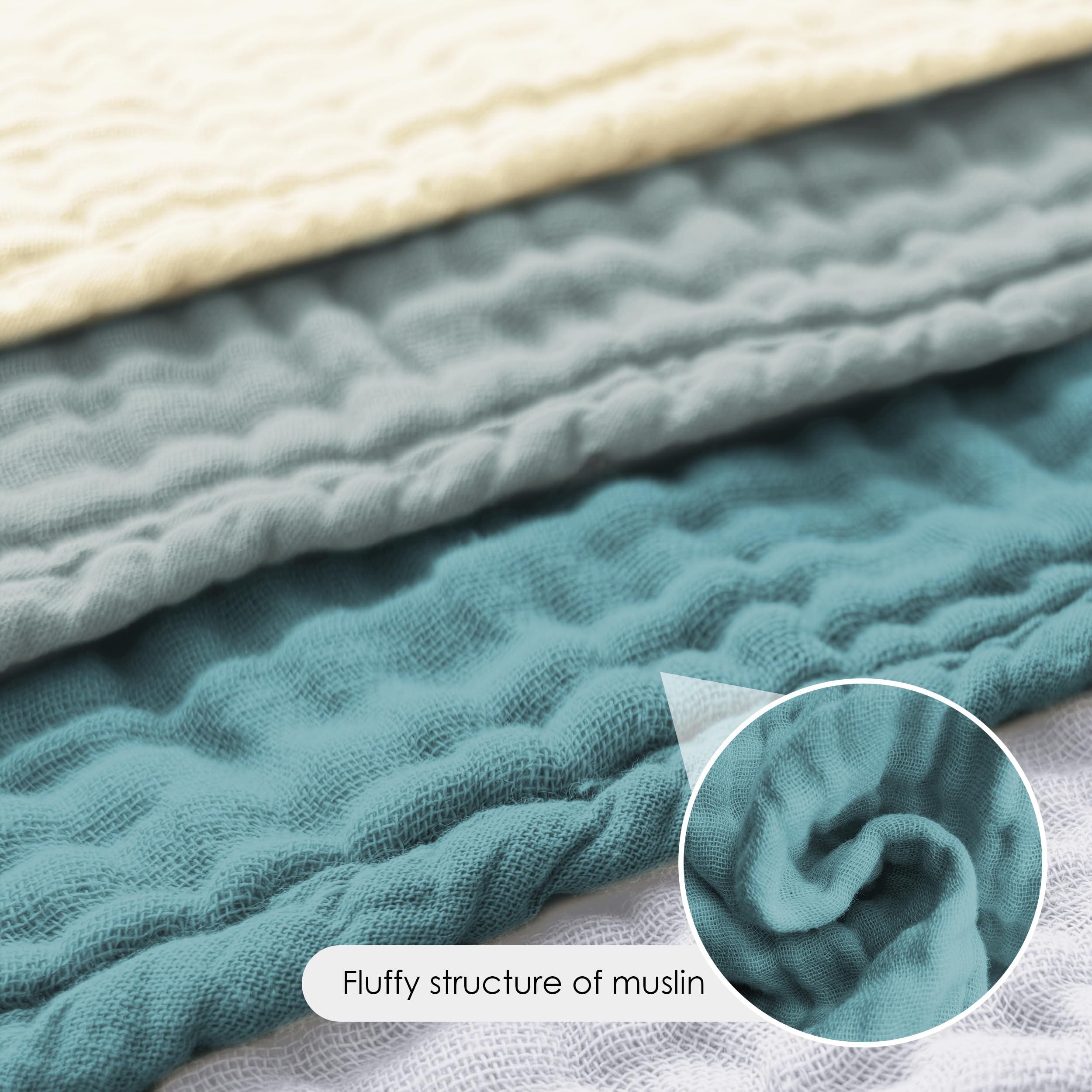 BAMBOO QUEEN muslin burp cloths double as nursing cover-ups when needed