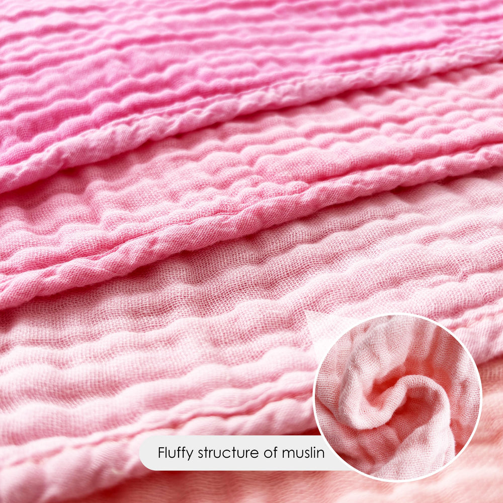 Bamboo Queen muslin cotton washcloth texture close-up