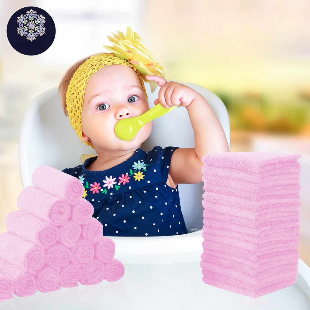 BAMBOO QUEEN nursery bath time scene with washcloths