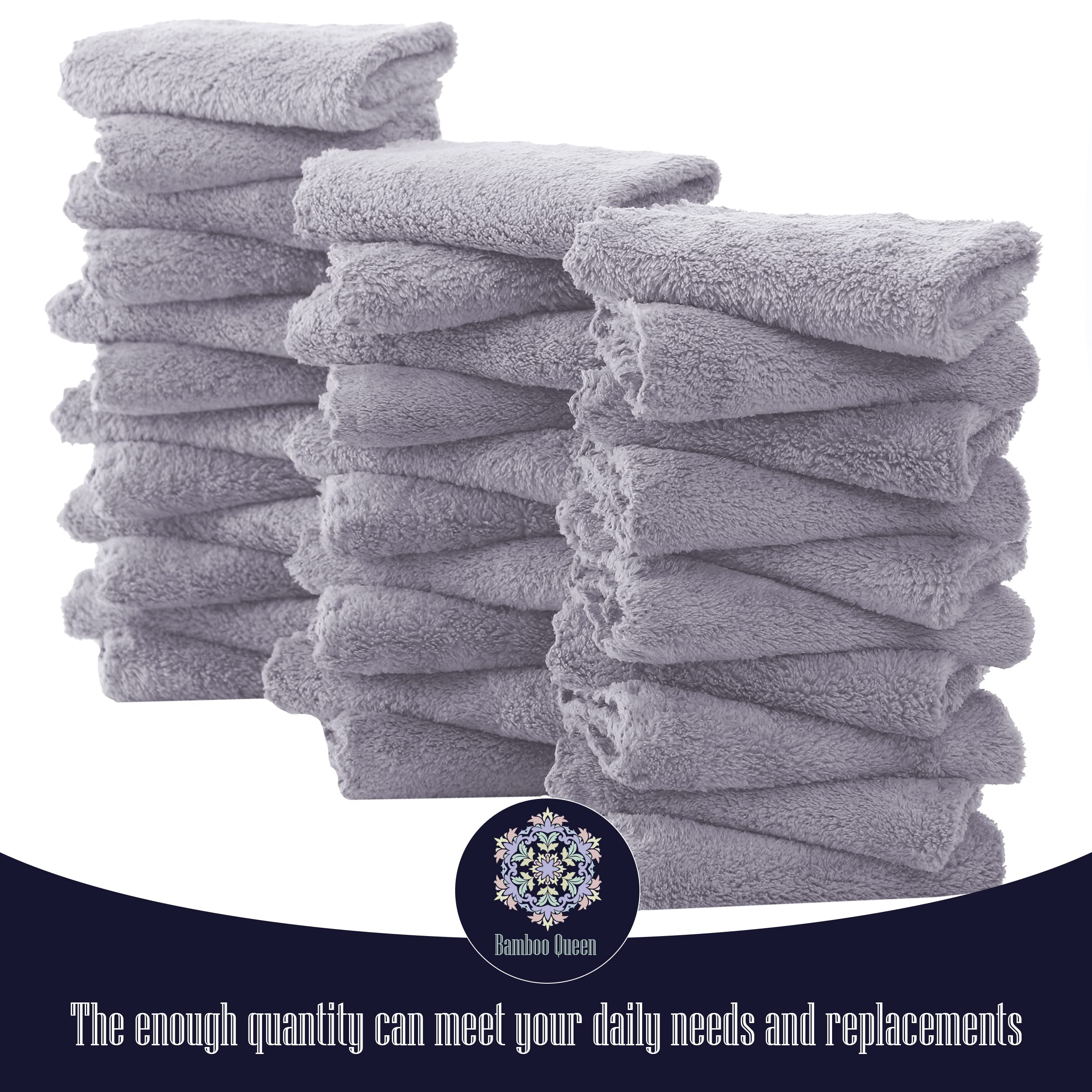 Washcloths create quick foam for easy baby baths by BAMBOO QUEEN