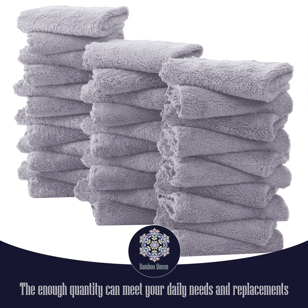 Washcloths create quick foam for easy baby baths by BAMBOO QUEEN
