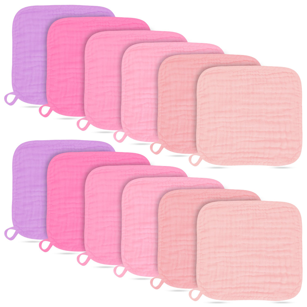 Bamboo Queen Sakura pink washcloth showing gentle bath time use