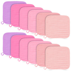 Bamboo Queen Sakura pink washcloth showing gentle bath time use