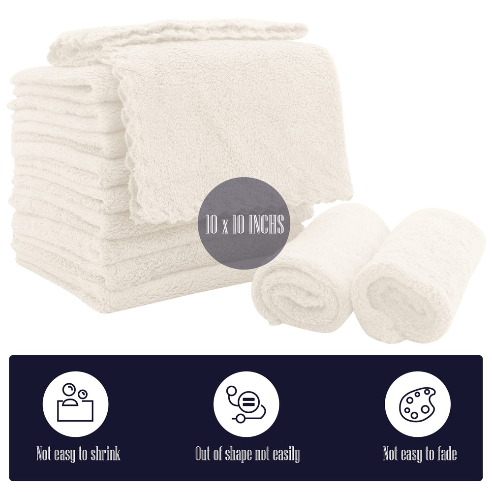 BAMBOO QUEEN soft coral fleece washcloths offering plush comfort during bath time