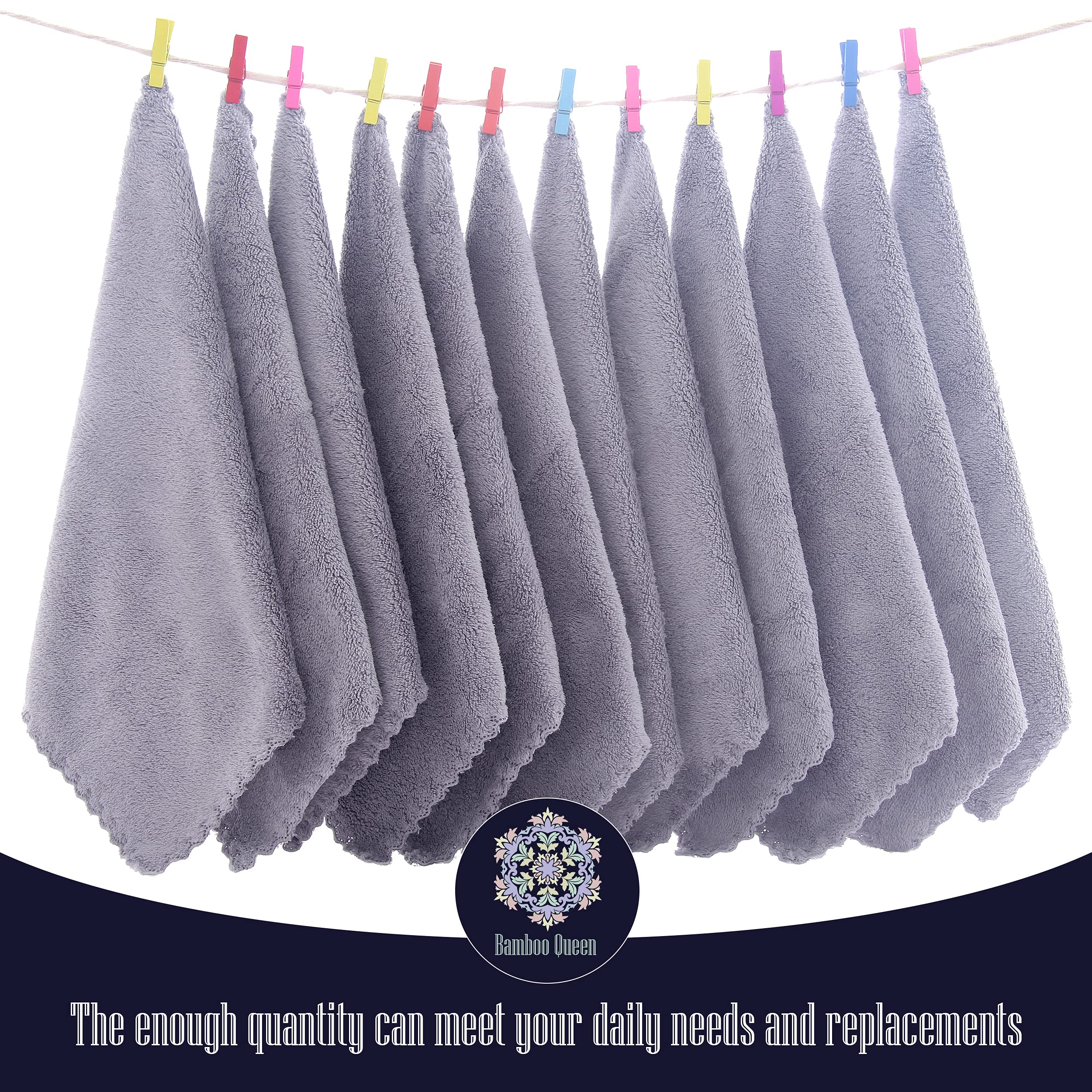 Bamboo Queen ultra-absorbent fabrics lift water and soap quickly.