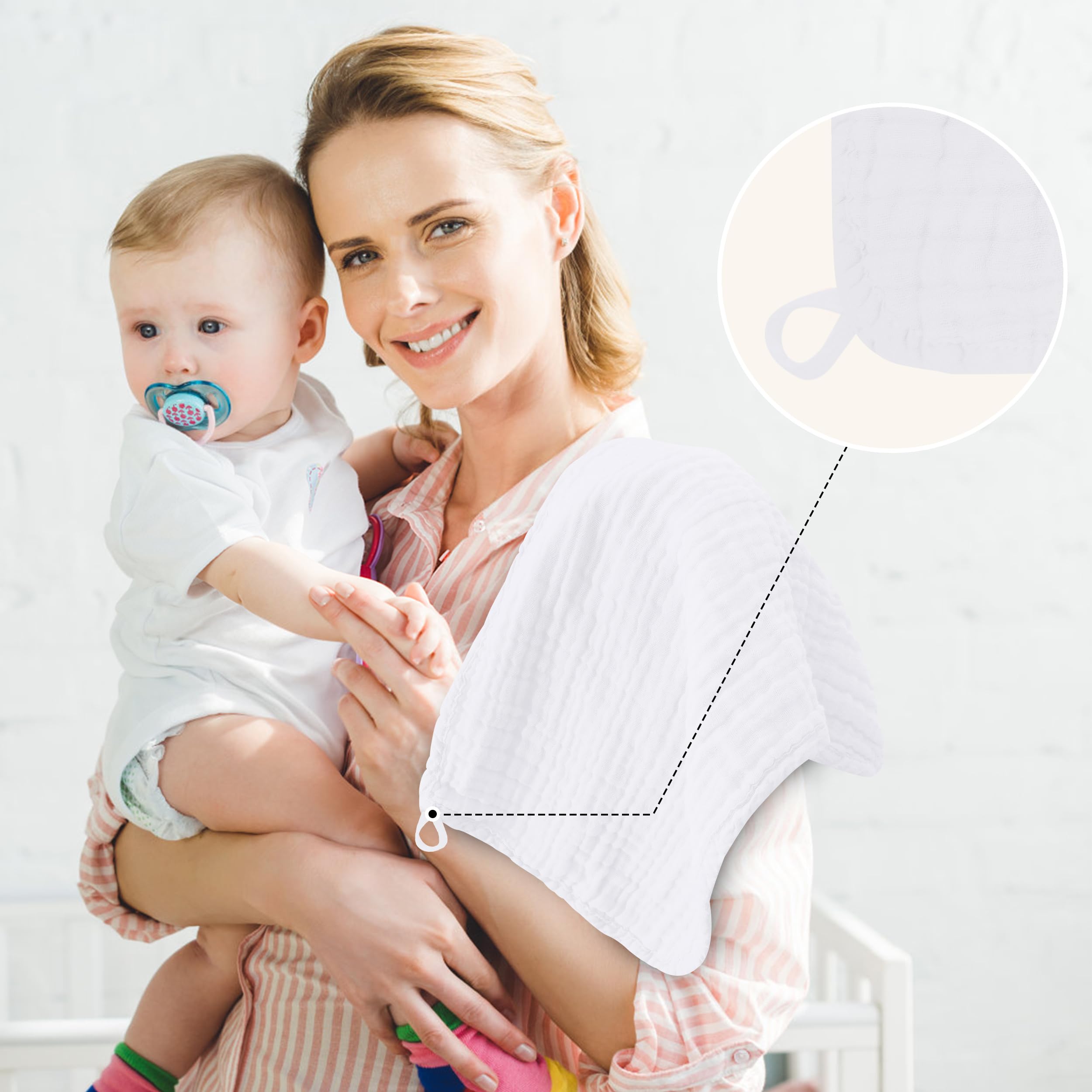 BAMBOO QUEEN versatile cloths shown for burping, nursing, and mat cover.