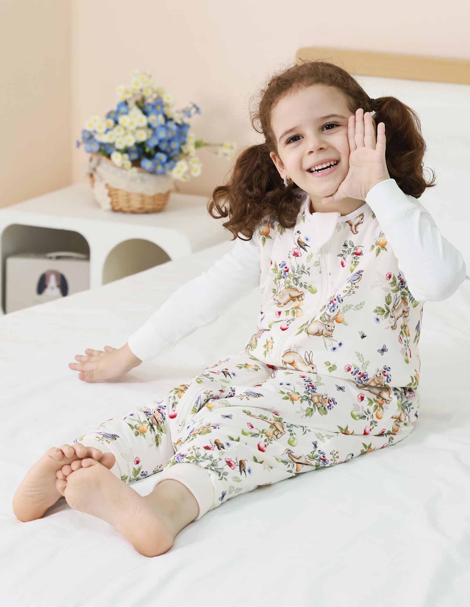 BambooBud zipper with guard protects delicate skin during diaper changes