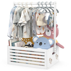 BAMBOOHOMIE baby shower crate closet front view shows durable bamboo construction for nursery display