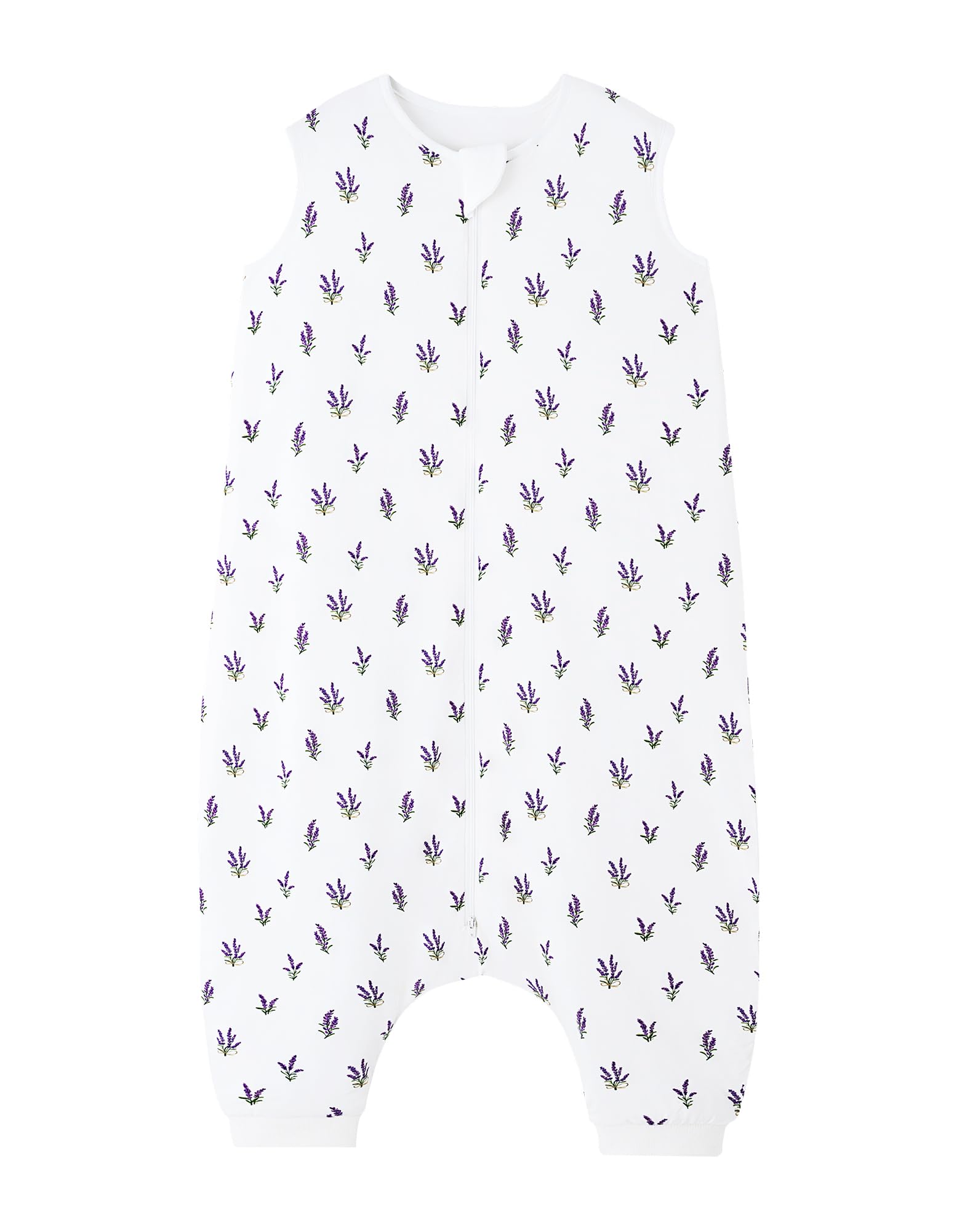 BambooBud baby sleep sack with feet in lavender offers warm, snug comfort for chilly nights.