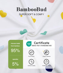 BambooBud newborn swaddle in use, snug wrap during cuddles and naps.