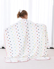 BambooBud swaddle blanket 47x47 inches, ample wrap for growing babies.