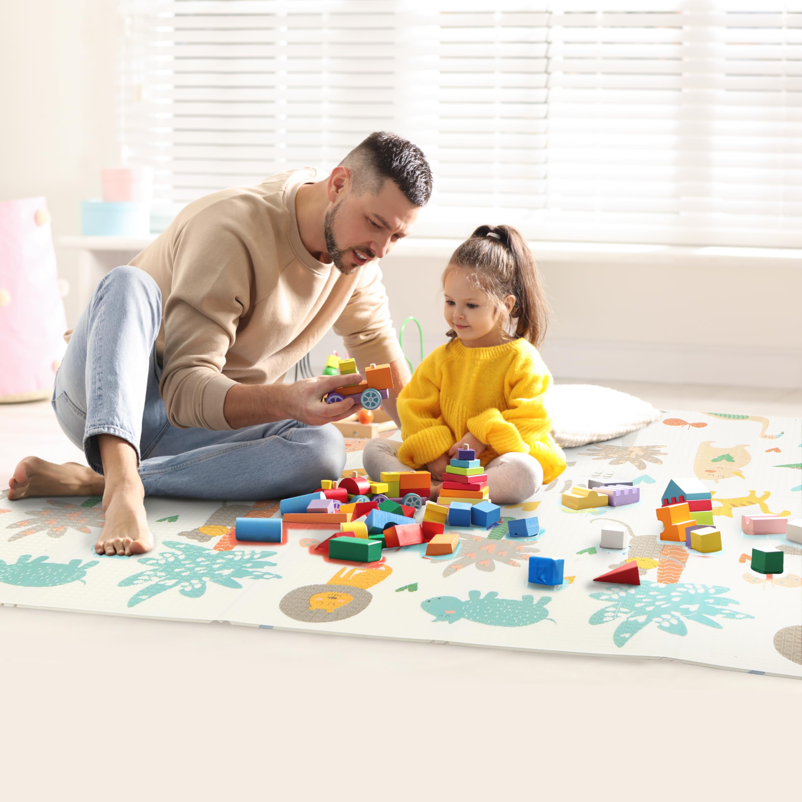 BAMMAX 0.4-inch cushioned foam provides comfy cushion during play.