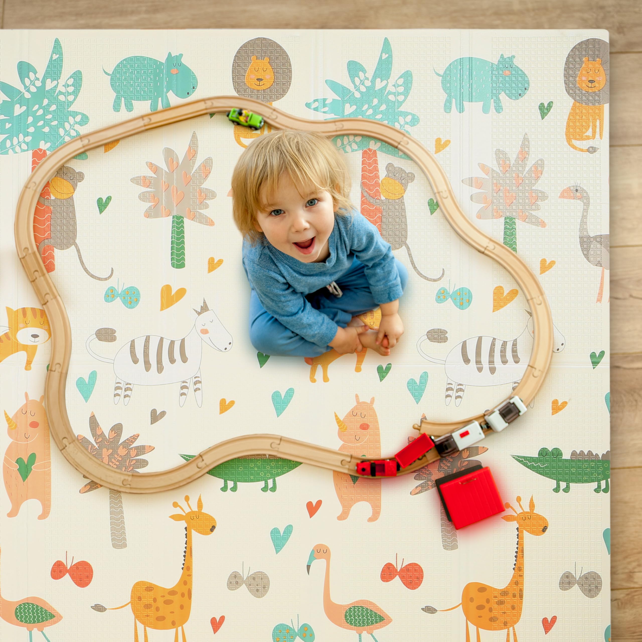 BAMMAX play mat featuring safari animals design for engaging floor activities.