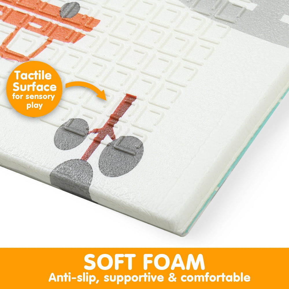 BAMMAX waterproof surface makes cleanup quick after spills during playtime.