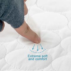 Bamuho 360° secure fit with elastic skirt wraps the mattress firmly.