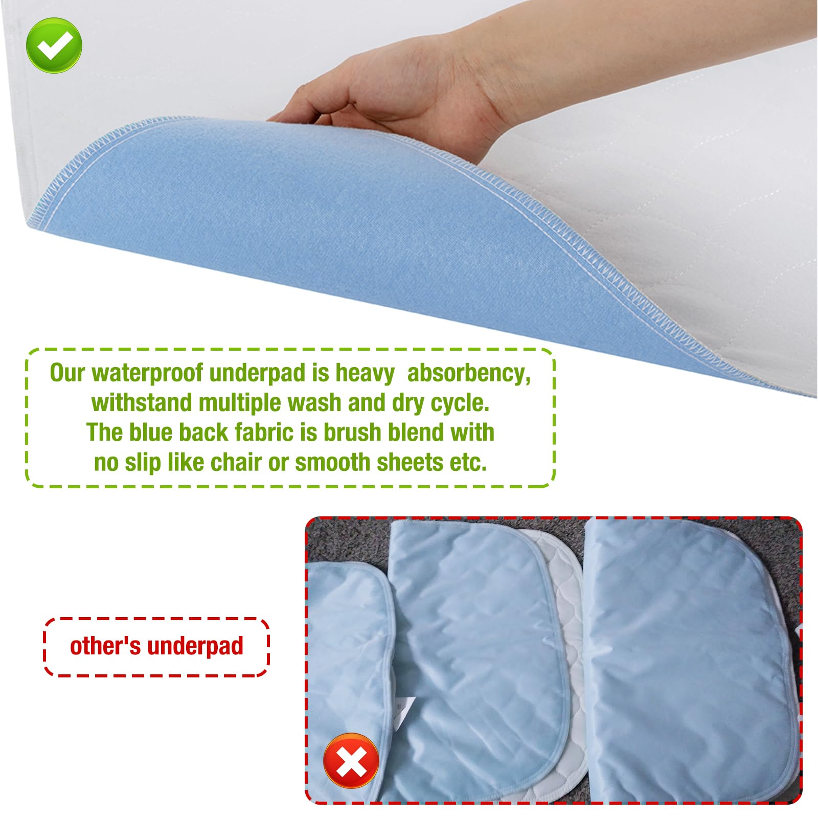 Bamuho bed pad washable and durable for repeated use