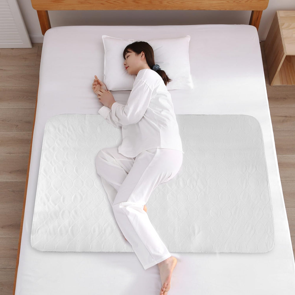 Bamuho bed pad waterproof underpad top view protects sheets