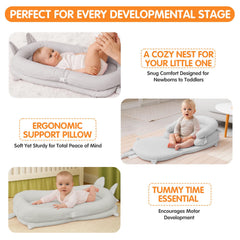 Banakshol Baby Lounger gray multi-function mode for lounging and seating