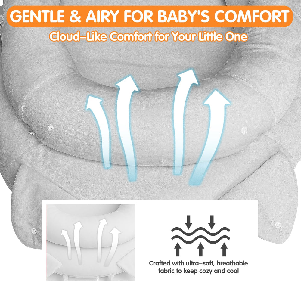 Banakshol Baby Lounger removable cover for quick cleaning