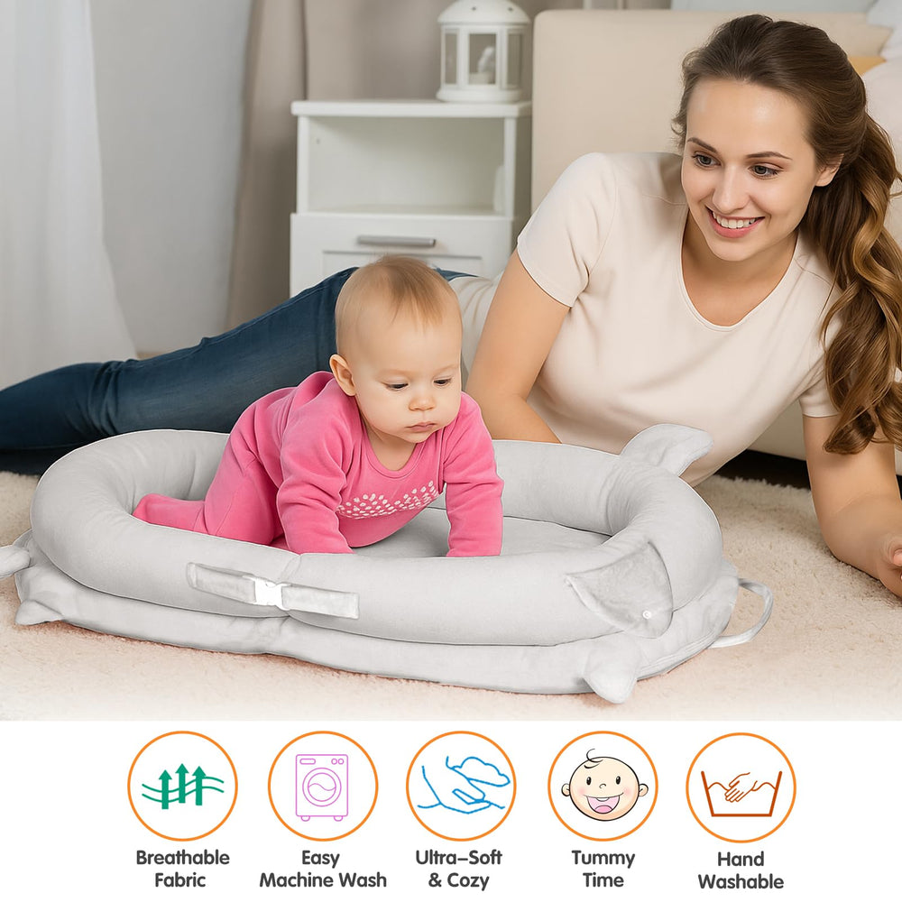 Banakshol Baby Lounger tummy-time use to lift baby's head