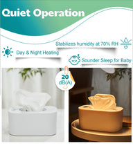 Banapoy wipe warmer perforated evaporation system maintains humidity.