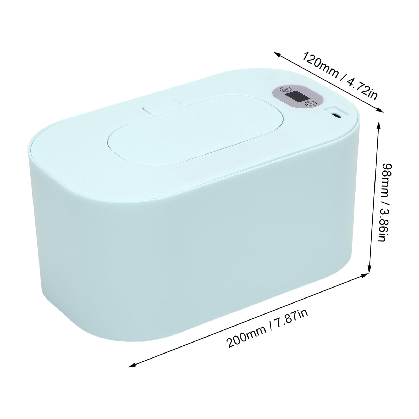 Banapoy Baby Wipe Warmer green finish suits nursery and travel setups