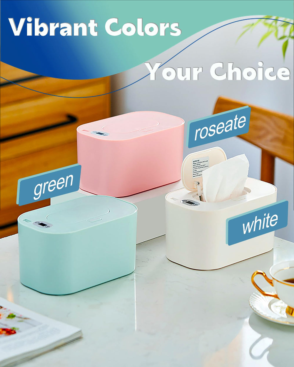 Banapoy Baby Wipe Warmer temperature control ensures consistent heat for soft wipes