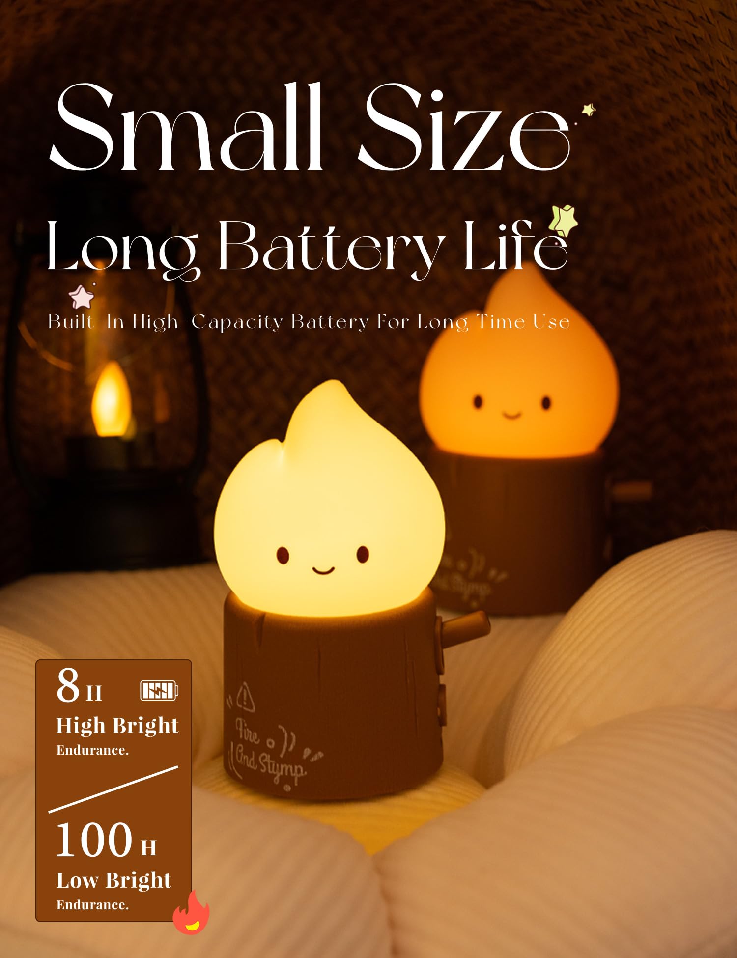 BANDIANCY positive smile candlelight mood light for cozy ambiance.