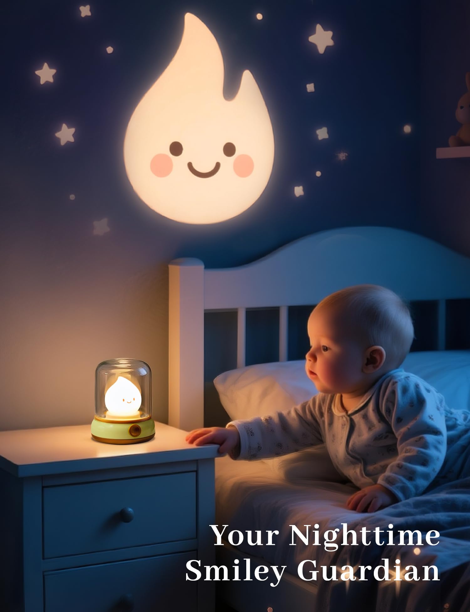 BANDIANCY Smiley Lamp suits nurseries and bedside setups.