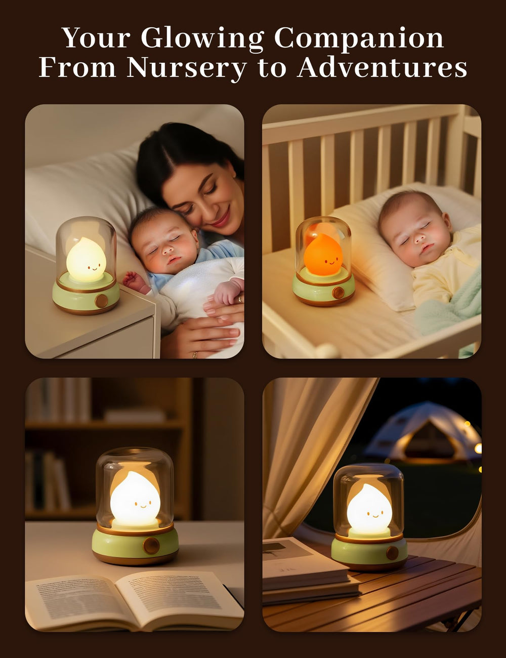 BANDIANCY Smiley Lamp silicone flame is safe and decorative.