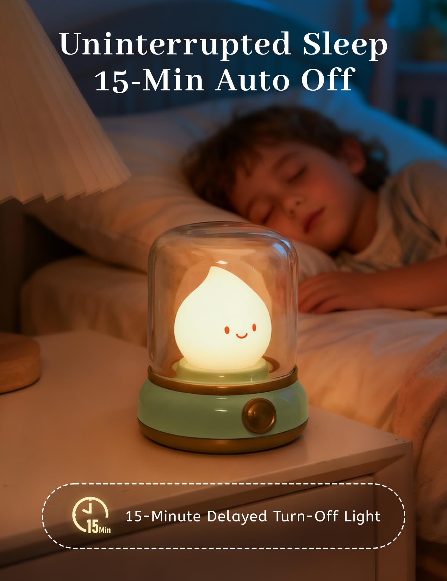 BANDIANCY Smiley Lamp stepless dimming for perfect reading light.
