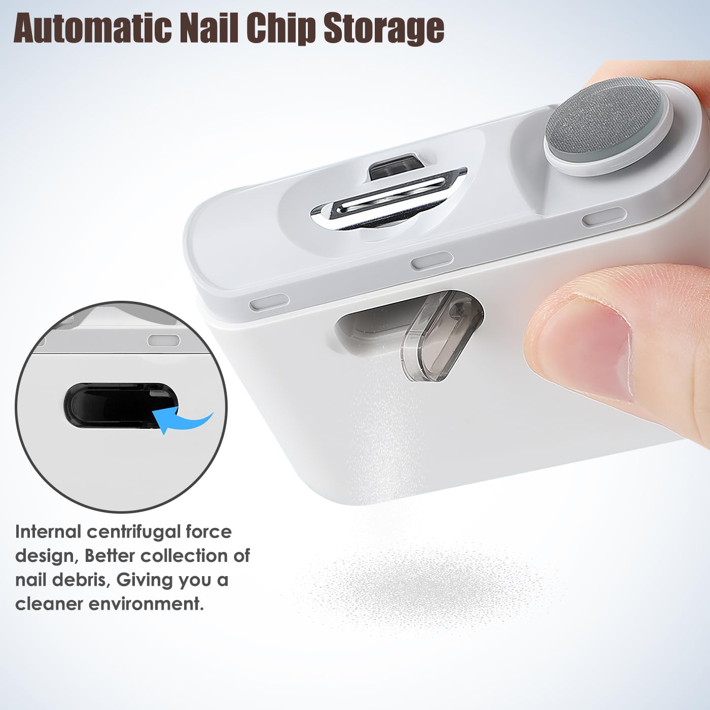 Bangzi built in light aids precise nail clipping in dim light
