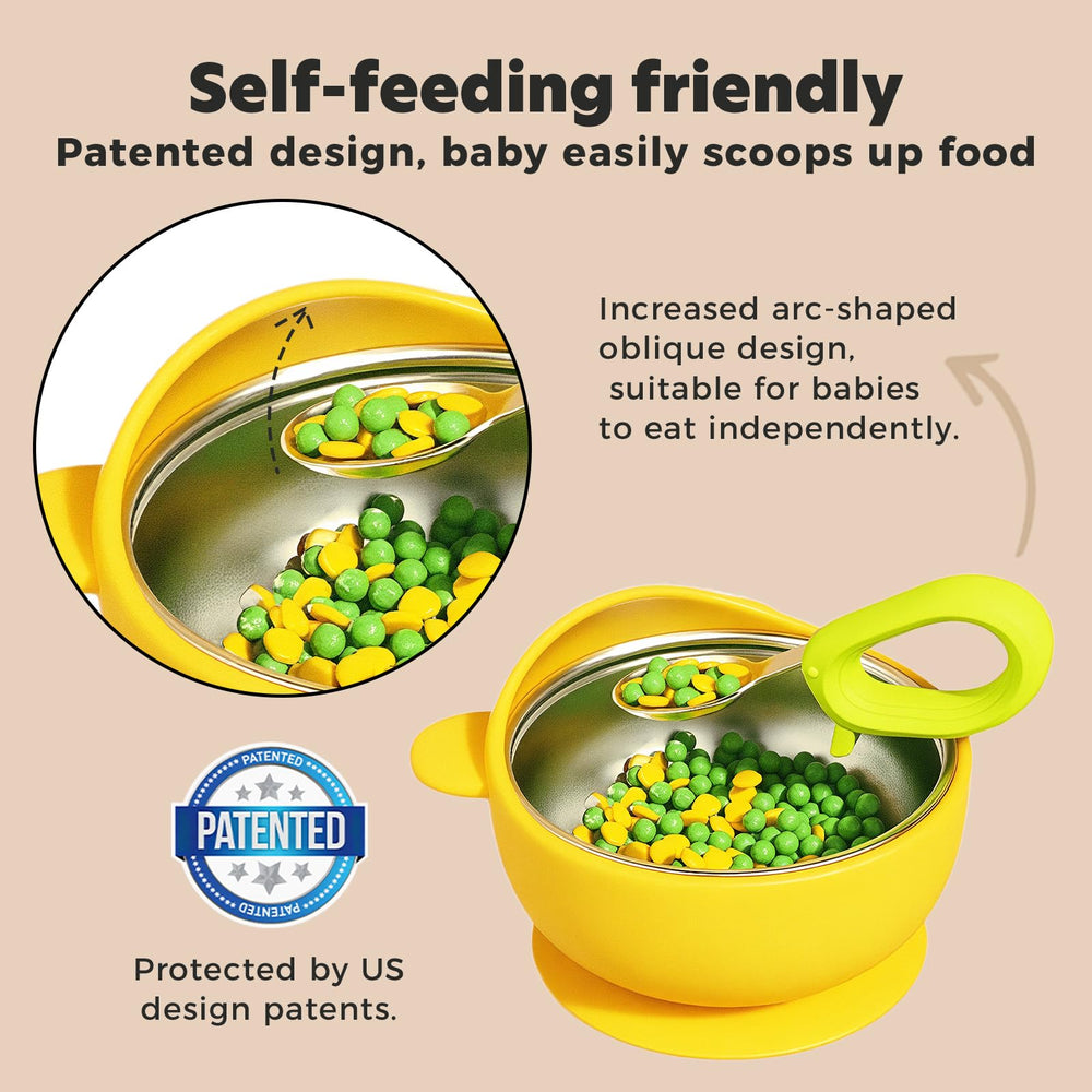 Bantroplis 2-in-1 toddler feeding set offers stable feeding.