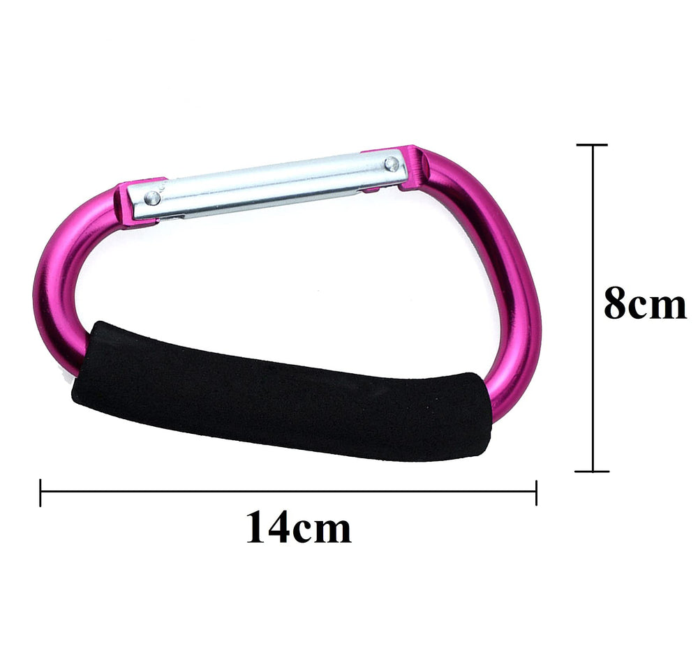BanYakong hooks easily attach and remove from a stroller handle