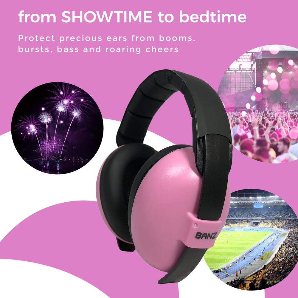 BANZ Baby Earmuffs foldable design allows easy travel and compact storage.