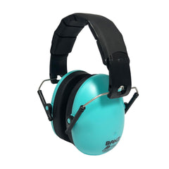 BANZ Baby Earmuffs front view showing lightweight, low-profile design for kids and comfort.
