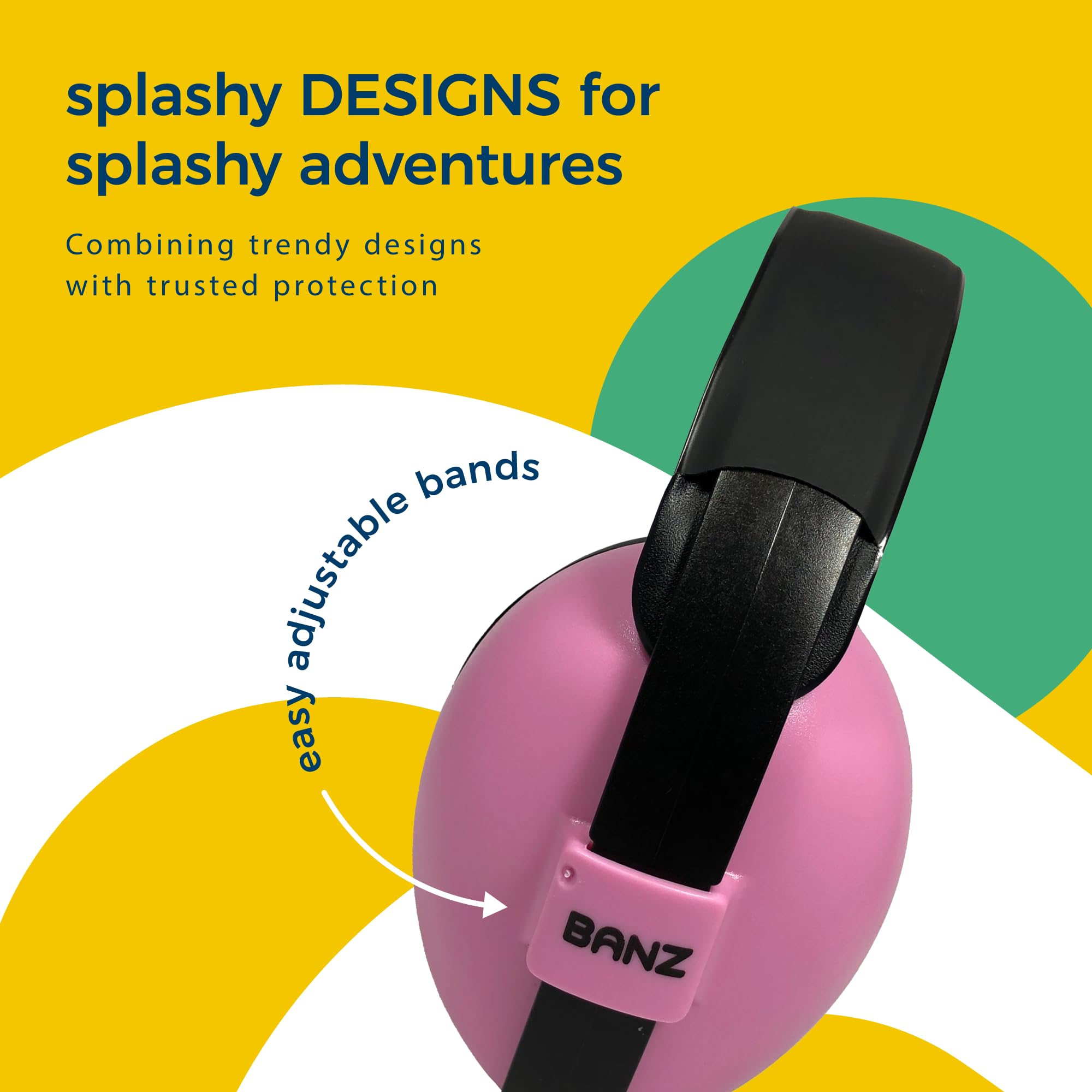 BANZ Baby Earmuffs offer 26dB NRR for comfortable noise attenuation.